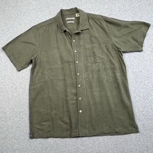 Batik Bay Washable Silk Jacquard Shirt Men's Large Tall Loop‎ Collar Hawaiian